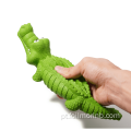 Brinquedos para animais de estimação crocodilo de borracha indestrutível, brinquedos para roer